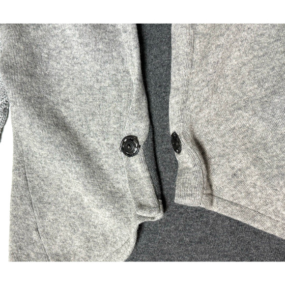 AMS Pure Gray Shawl Collar Cardigan Sweater Small Wool Blend European Designer - Picture 3 of 7